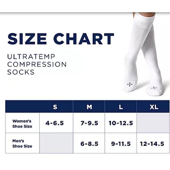 Tommie Copper 4 pack Nanoglide Over The Calf Compression Socks Large New - Picture 2 of 4